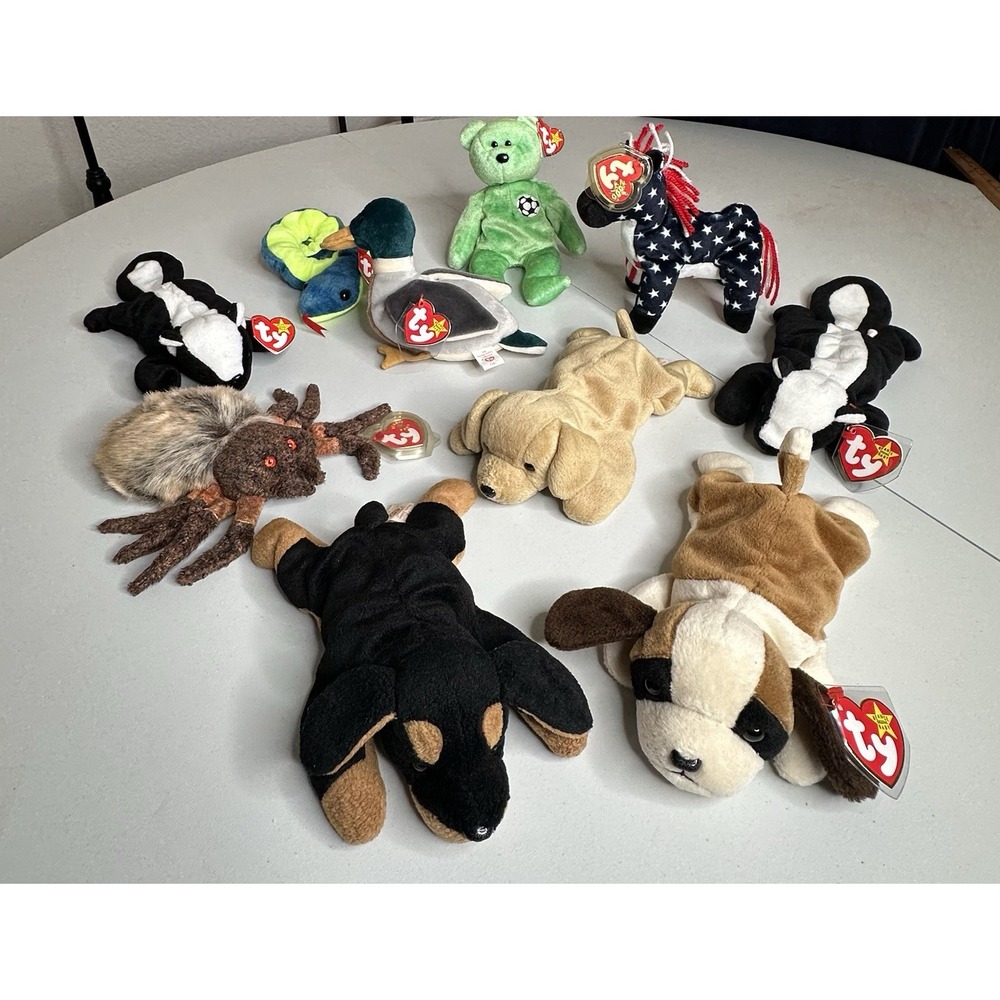 Ty Beanie Babies Set of 10  With And  Without Tags Collectible‎ Vintage
